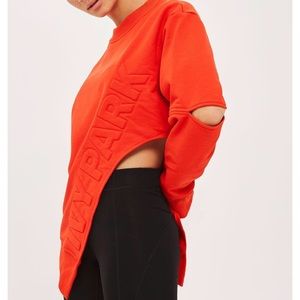 ivy park asymmetrical sweatshirt